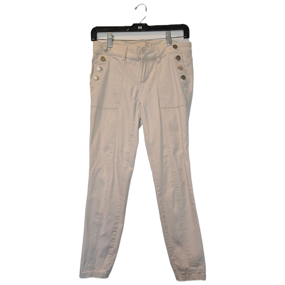 White House Black‎ Market The Skimmer Khaki Utility Button Pants Beige Size 2